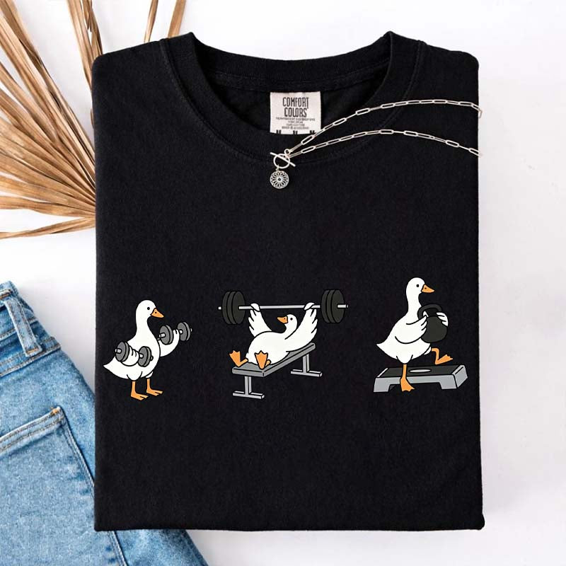 Funny Workout Weightlifting Goose Bumps T-Shirt