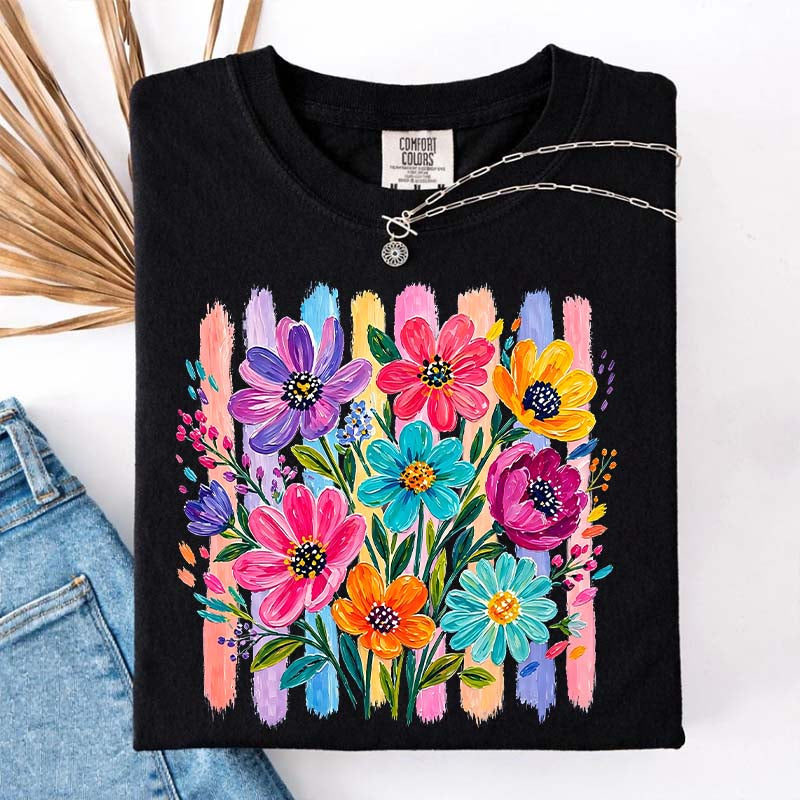 Comfort Colors Daisy Brushstroke Floral T-Shirt