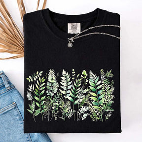 Botanical Fern Leaves Green Foliage T-Shirt