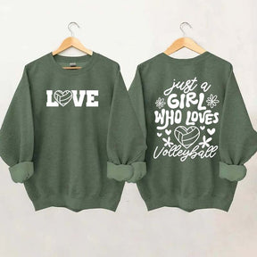 Just A Girl Who Loves Volleyball Sweatshirt