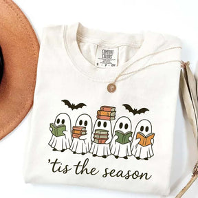 §³ute Ghosts Reading Books T-Shirt