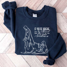 Holding on by a Thread Hem of His Garment Sweatshirt