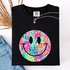 Comfort Colors Smiley Face Beach Vibes T-Shirt