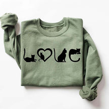 Black Cat Mom Love Sweatshirt