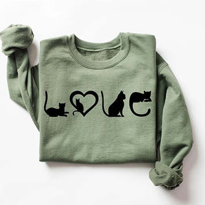 Black Cat Mom Love Sweatshirt