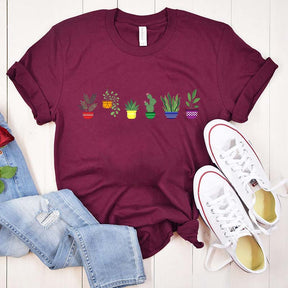 Gender Neutral Cute Rainbow Plant T-Shirt