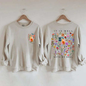 It is Well With My Soul Bible Verse Art Sweatshirt