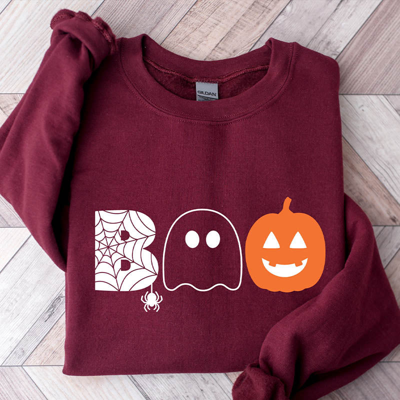 Halloween Boo Pumpkin Sweatshirt