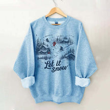 Let It Snow Skiing Sweatshirt