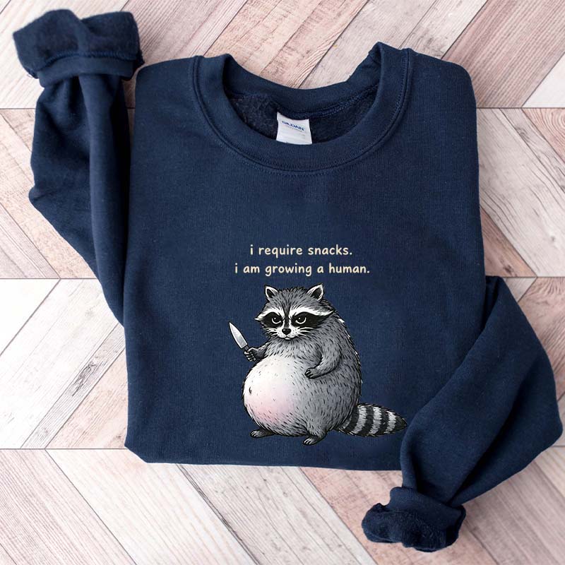 Sarcastic Raccoon Baby Reveal Sweatshirt