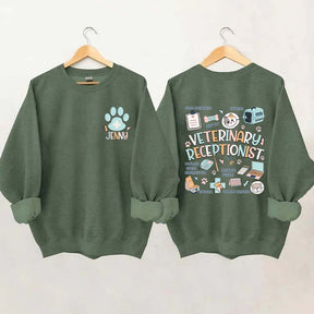 Custom Veterinary Receptionist Sweatshirt