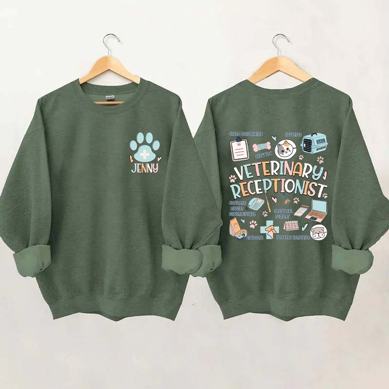 Custom Veterinary Receptionist Sweatshirt