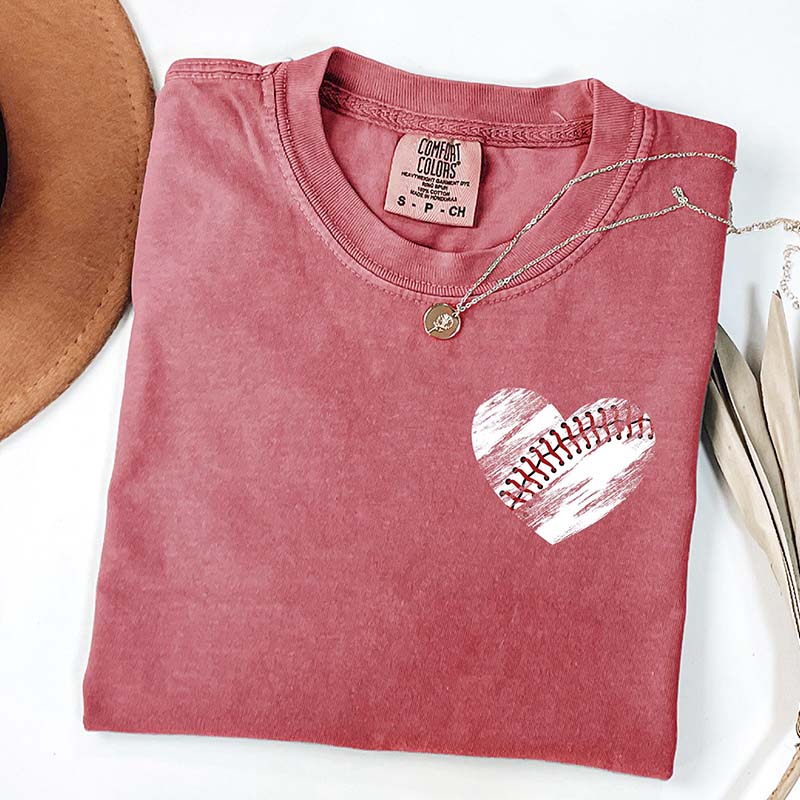 Retro Heart Baseball T-Shirt