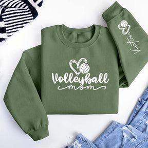 Custom Name Volleyball Heart Sport Sweatshirt