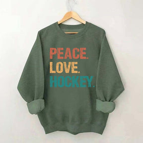 Peace Love Hockey Sweatshirt