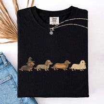 Vintage Art Dachshund Halloween T-Shirt