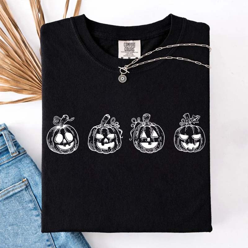 Minimalist Halloween Pumpkin T-Shirt