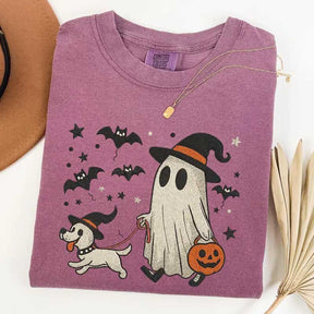 Spooky Paws Ghost Dog Halloween T-Shirt