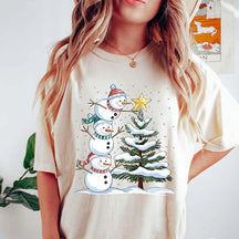 Christmas Snowman Tree T-Shirt