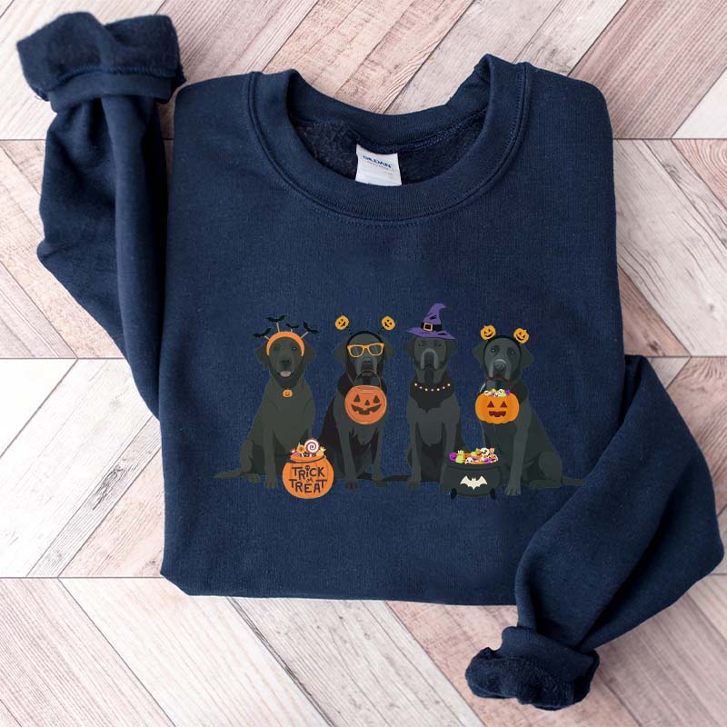 Halloween Black Lab Fall Dog Sweatshirt
