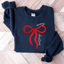 Merry Christmas Bow Winter Sweatshirt