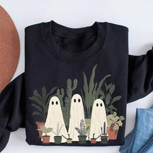 Crazy Ghost Plant Halloween Sweatshirt