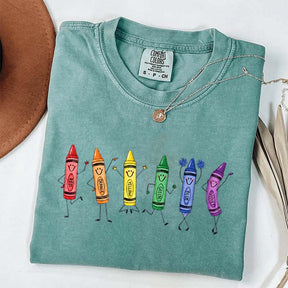 Funny Teacher Life Happy Doodle Back To School T-Shirt