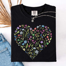 Wildflower Heart Graphic T-Shirt