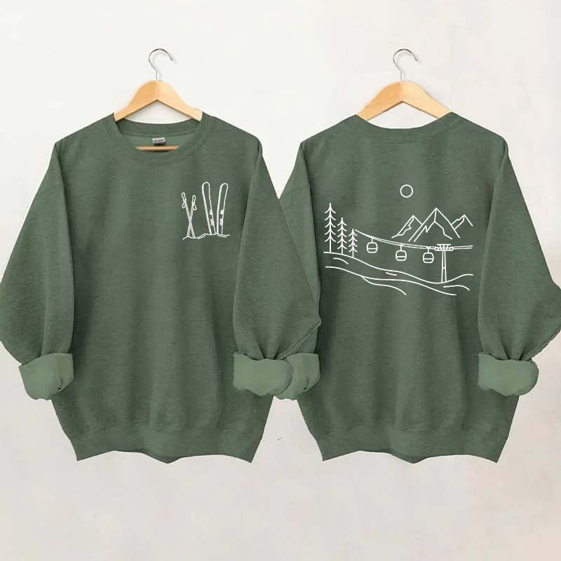 Minimalist Ski Design Sweatshirt