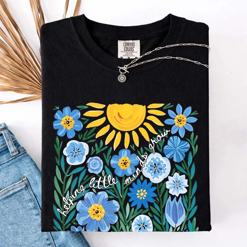 Helping Little Minds Grow Floral T-Shirt