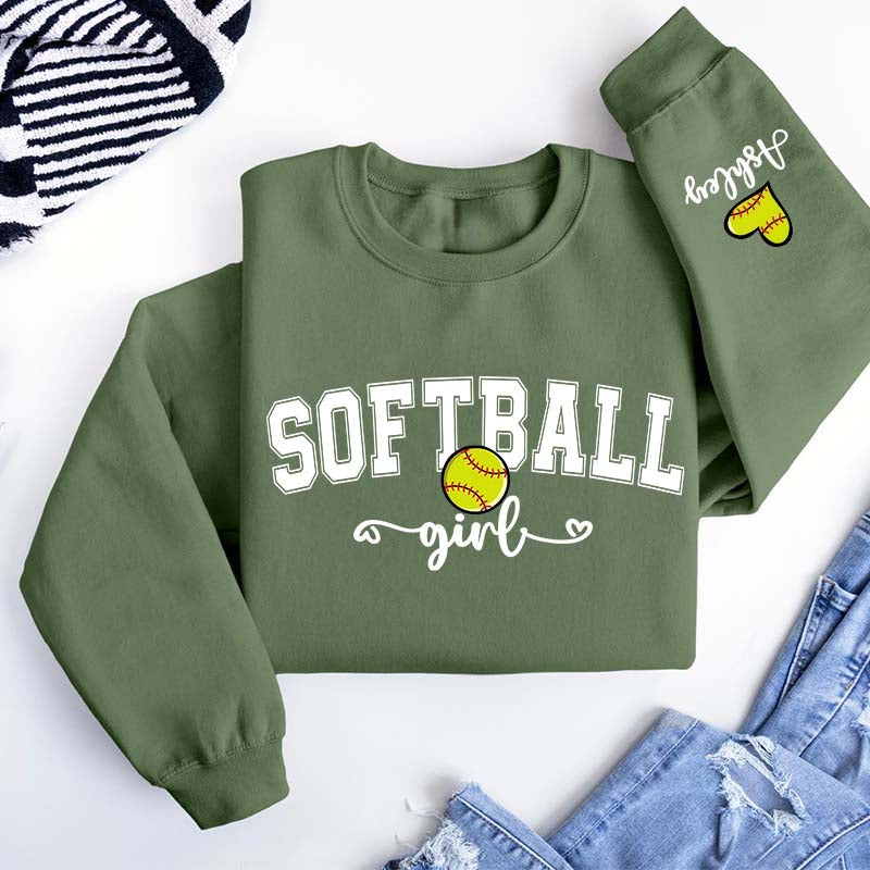 Custom Softball Girl Sweatshirt