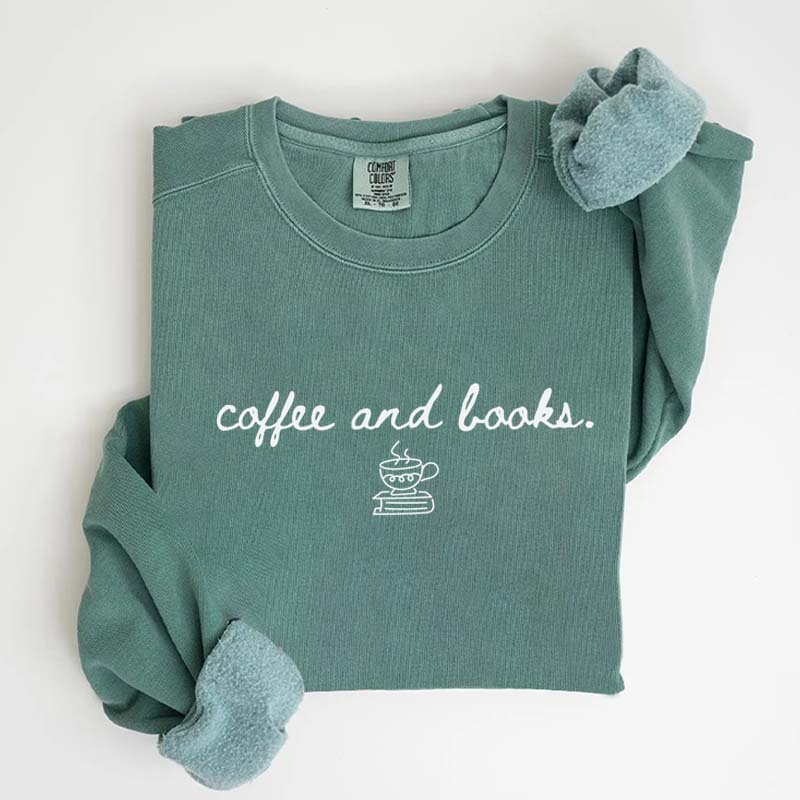 Coffee and Books Reading Sweatshirt