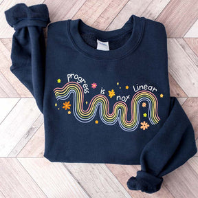 Progress Is Not Linear Mental Health Sweatshirt