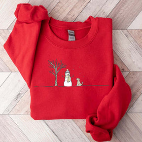 Dog Christmas Snowman Sweatshirt