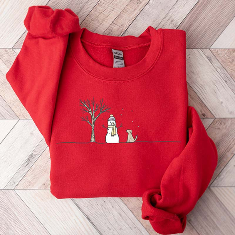 Dog Christmas Snowman Sweatshirt