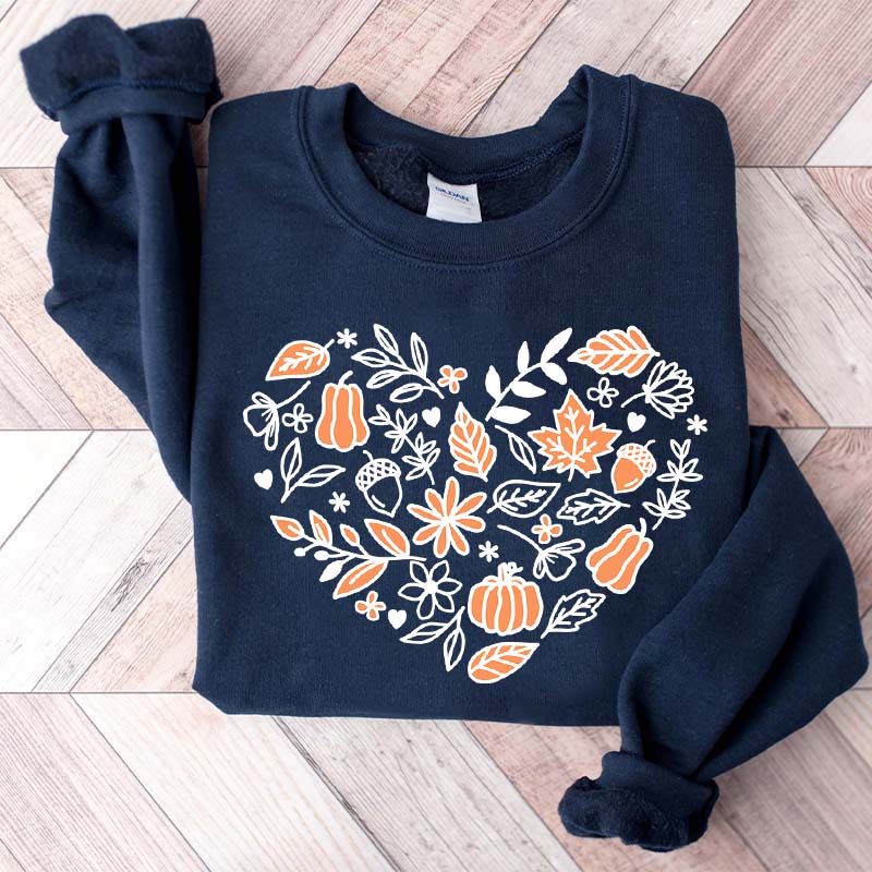 Vintage Pumpkin Cottagecore Fall Sweatshirt