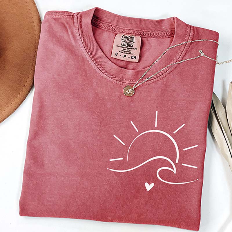 Minimalist Sun Waves T-Shirt