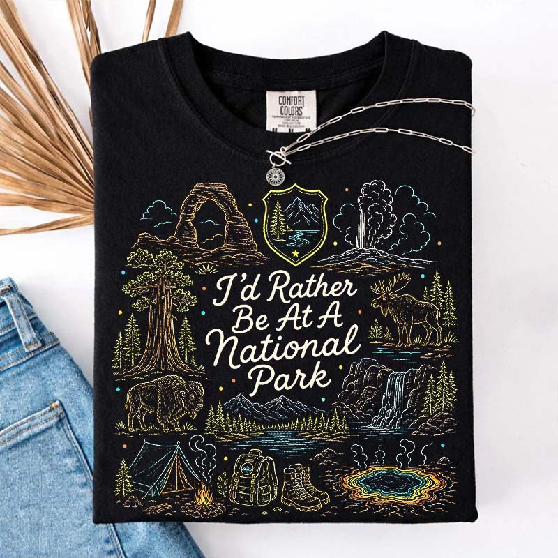 National Park Adventure Camping Girl T-Shirt