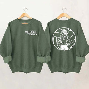 Personalized Volleyball Mom Name & Number Sweatshirt