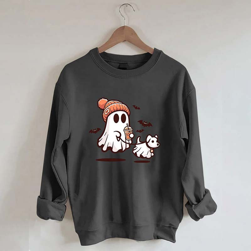 Ghost With Walking Dog Sweatshirt