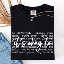 It's Okay Inspirational T-Shirt