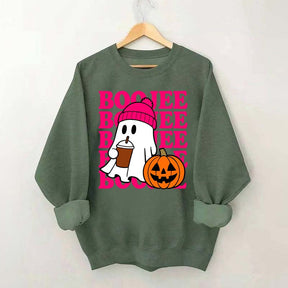 Boojee Ghost Halloween Pumpkin Sweatshirt