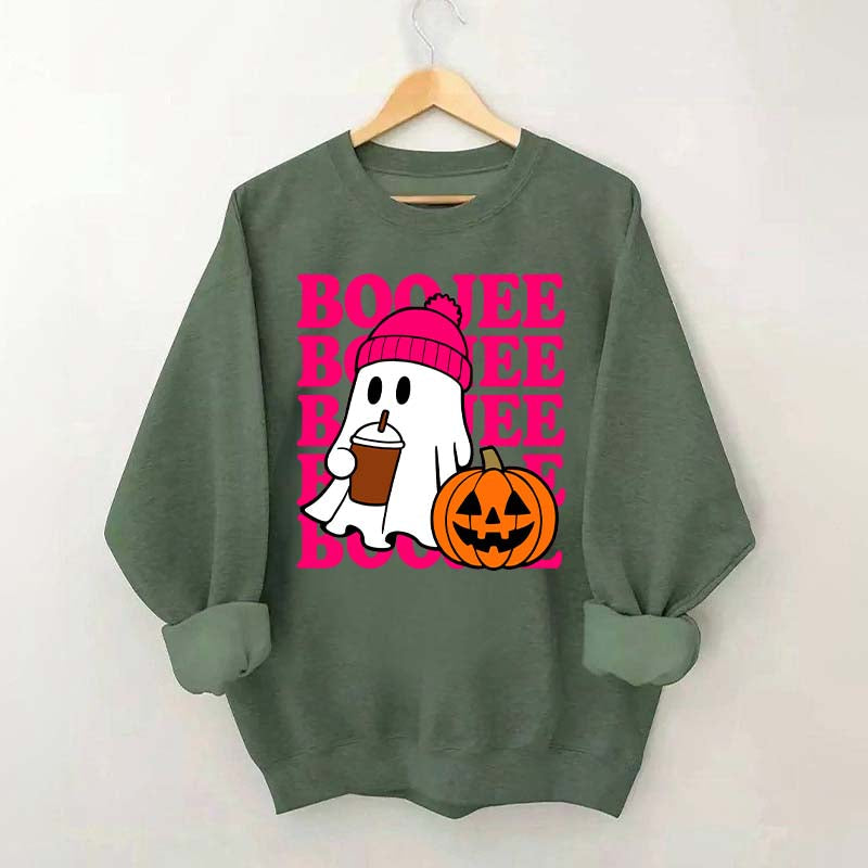 Boojee Ghost Halloween Pumpkin Sweatshirt