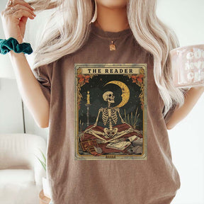 The Reader Tarot Card Skeleton T-Shirt