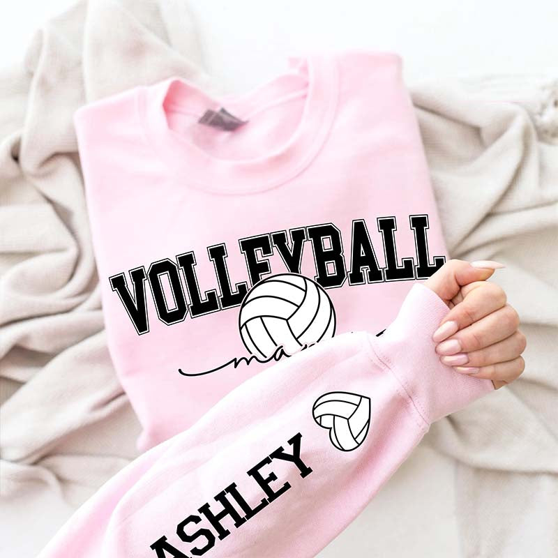 Personalized Name Sleeve Volleyball Sweatshirt
