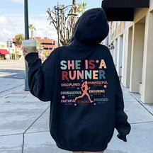 Half Marathon Running Religous Hoodie