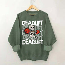 Funny Skeleton Dead Lifting Sweatshirt