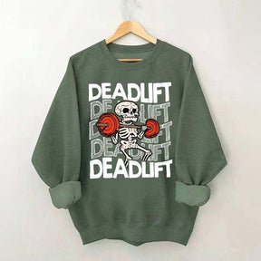 Funny Skeleton Dead Lifting Sweatshirt