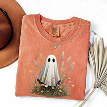 Comfort Colors Cute Ghost in Wildflowers T-Shirt