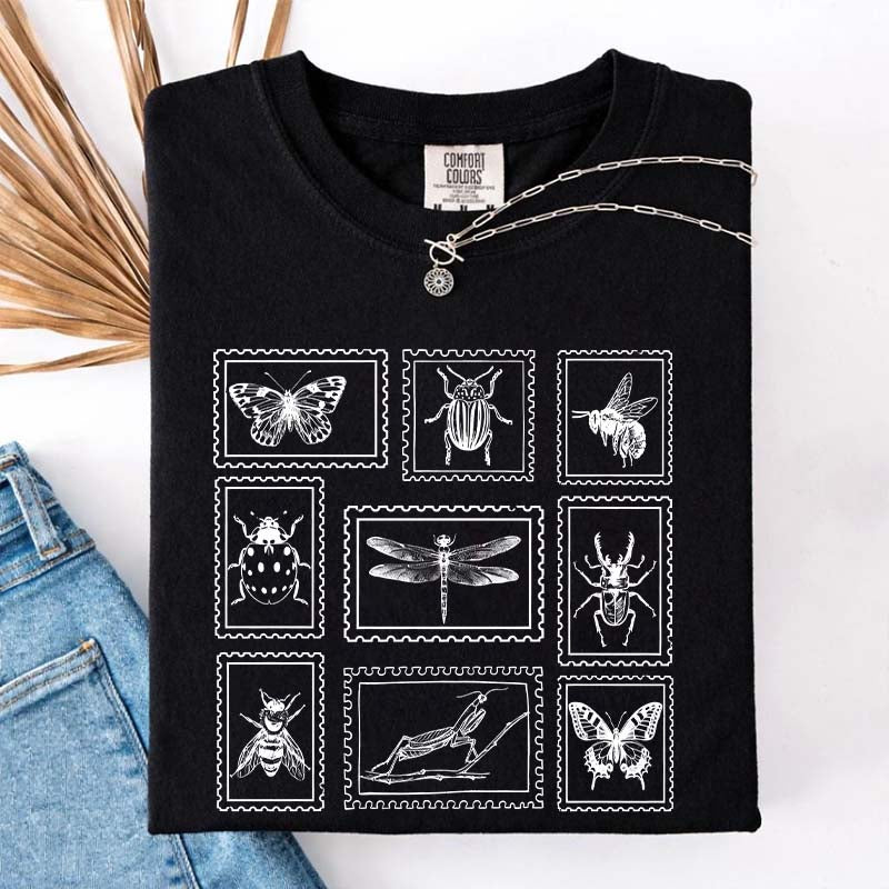 Insect Stamp Vintage Bug Lover T-Shirt